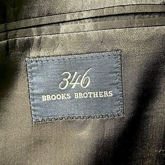 Brooks Brothers 346 Two-Buttons Wool Blazer Navy Blue with Gold Buttons 44R - Picture 11 of 14